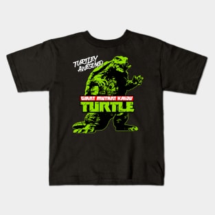 GIANT MUTANT KAIJU TURTLE Kids T-Shirt